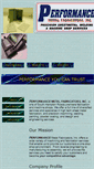 Mobile Screenshot of performancemetalfab.com